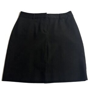 Black Business Casual Pencil Skirt Back Slit Button Pocket Women's Size 4‎